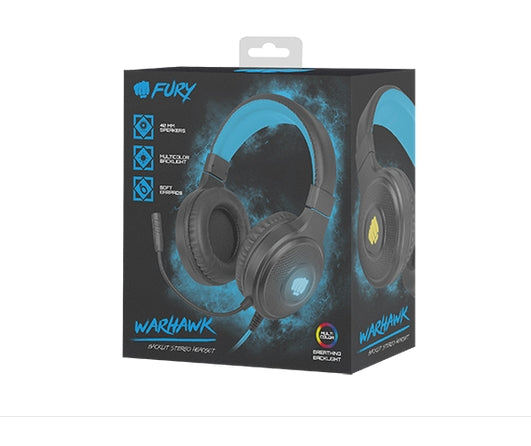 Слушалки, Fury Gaming Headset Warhawk RGB Слушалки, Fury Gaming Headset Warhawk RGB